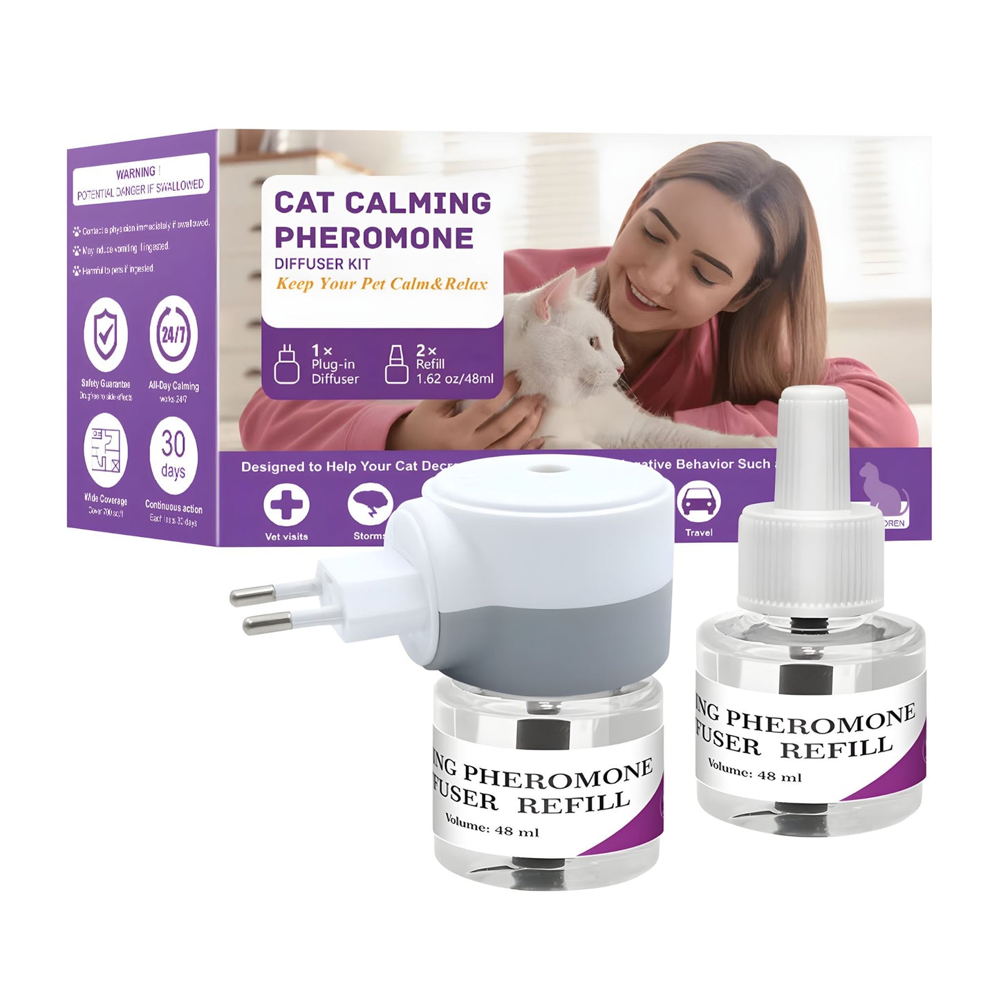 Wellness4Pet™ Cat Calming Pheromone Diffuser